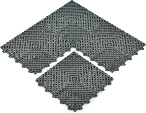 Miniatura 8 de Greatmats - Azulejos de garaje perforados de flujo libre, 1 x 1 pie x 0.5 pulgadas, paquete de 25 (negro)