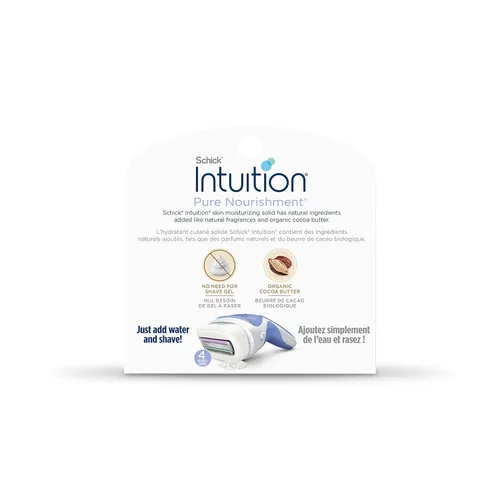 Miniatura 8 de Recambio Schick Intuition, Navajas de Nutrición Pura para Mujeres Repuesto de Hojas de Afeitar Intuition con Mantequilla de Cacao Orgánica, 6