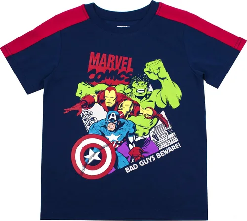 Miniatura 2 de Marvel Avengers Boys T-Shirt 3 Pack for Toddler and Little Kids GreyNavyRed