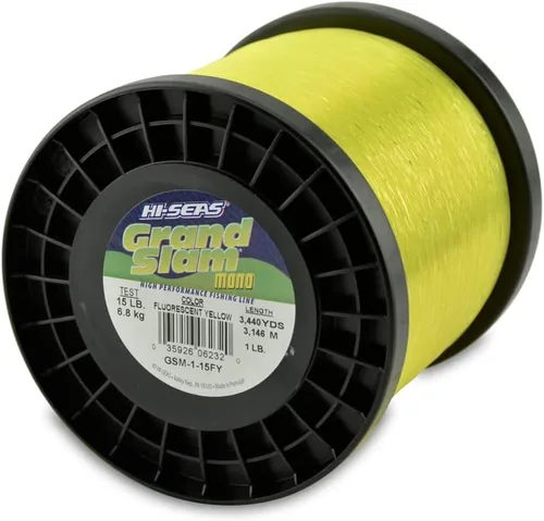 Miniatura 33 de Sedal de Pesca de Monofilamento HI-SEAS Grand Slam - Fuerte y Resistente a la Abrasión en Transparente, Rosa, Verde, Azul Ahumado, Amarillo