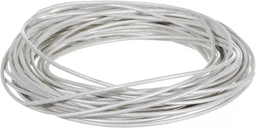Miniatura 25 de Tiras redondas de cuero genuino de 0.079 pulgadas para pulseras, collares, cuentas y otras joyas – 10 yardas / 29.9 ft – turquesa