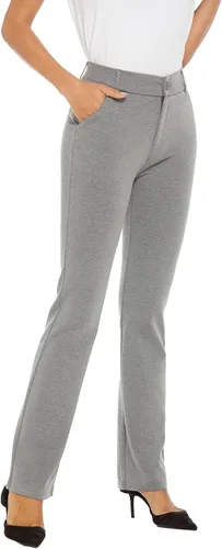 Miniatura 4 de iChosy Pantalones de vestir elásticos con corte de bota para mujer
