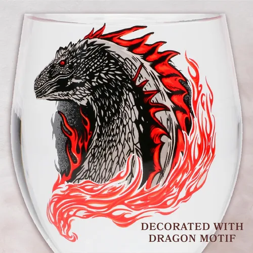 Miniatura 5 de Paladone House Of The Dragon - Copa de cristal que cambia de color (10.2 onzas líquidas), mercancía y regalo de Juego de Tronos, novedad medieval