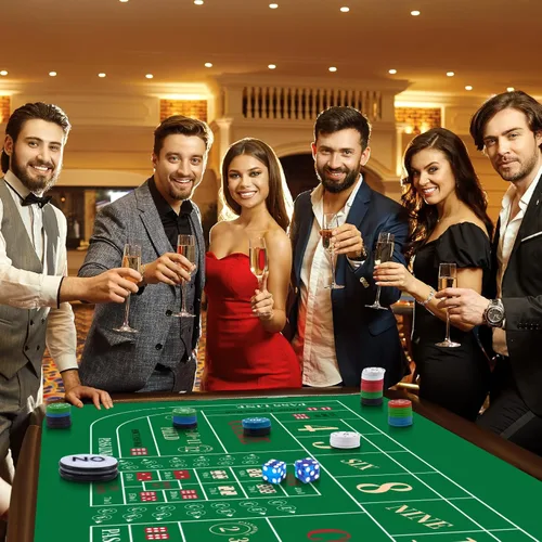 Miniatura 7 de Juego de mesa de dados, incluye alfombrilla de goma de 35 x 70 pulgadas, 2 dados AAA de 0.748 in, botones de encendido/apagado de 3 pulgadas y 200