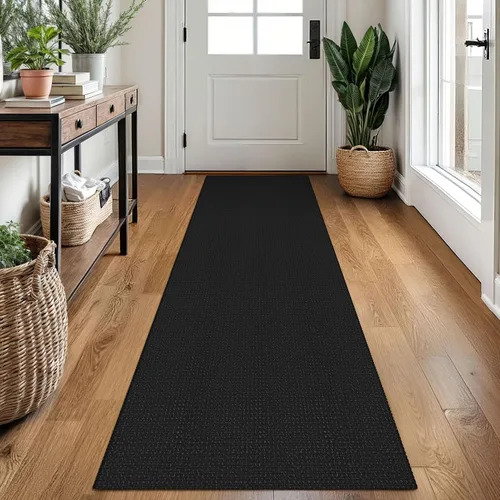Miniatura 18 de EARTHALL Alfombra de pasillo 3x14 pies, alfombras lavables extra largas para pasillos, tejidas, antideslizante, alfombra trenzada para entrada