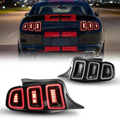 Miniatura 5 de CPW Conjunto de luces traseras para Ford Mustang 2010 2011 2012 2013 2014, repuesto de lámparas de freno traseras completamente funcionales, 1 par