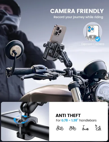 Miniatura 6 de Lamicall Soporte de teléfono para motocicleta y bicicleta