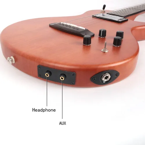 Miniatura 4 de Fojill Guitarra Acústica Eléctrica Híbrida de Cuerdas de Acero con Efectos Incorporados Reverb Delay Práctica Portátil de Viaje Silenciosa Cuerpo