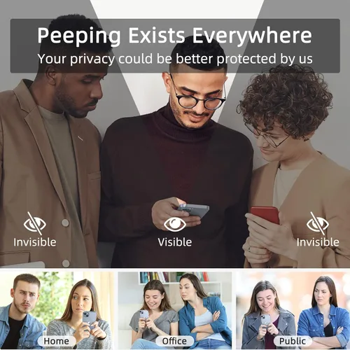 Miniatura 7 de Protector de pantalla de privacidad Ruwa para iPhone 14 Pro Max [Pack de 3] [17 cm] Película de vidrio templado para pantalla con marco