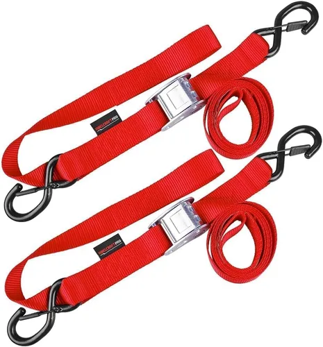 Miniatura 8 de AWELCRAFT Correas de amarre para motocicleta (paquete de 2) Probadas en laboratorio, resistencia a la rotura de 3,300 libras, juego de amarre