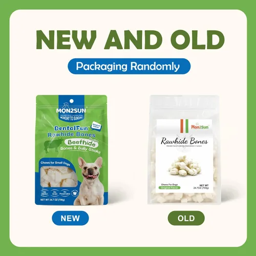 Miniatura 8 de MON2SUN Huesos de nudo de cuero crudo para perros, pequeños huesos masticables de cuero crudo naturales de 2.5 pulgadas, 100 unidades para cachorros