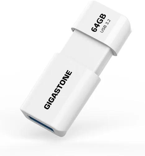 GIGASTONE Unidad flash de 64 GB, Z60 USB 3.2 Gen 1, 100 MB/s ultrarrápida, diseño deslizante retráctil sin tapa, almacenamiento de datos, copia de