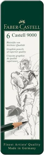 Miniatura 2 de Faber-Castell - Castell 9000 Set de Lápices Artísticos (Paquete de 6), Verde