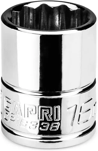 Miniatura 6 de Capri Tools Zócalo poco profundo de 0.315 in, accionamiento de 3/8 in, 12 puntos, métrico