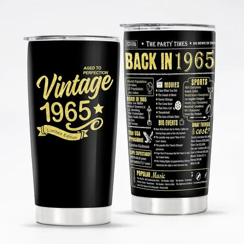Miniatura 20 de Vasos de feliz cumpleaños 95 para hombres y mujeres, regalos de acero inoxidable en el año 1931, regalo de cumpleaños de 95 años para esposa