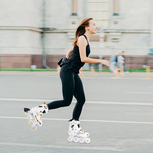Miniatura 5 de Patines en línea para mujeres y hombres, patines profesionales de fitness para adultos, patines de velocidad en línea de alto rendimiento para Oro