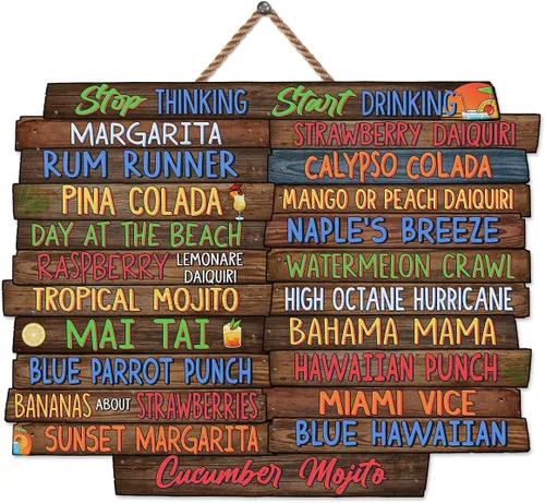Miniatura 25 de Artsy Woodsy Letrero de madera personalizado con estampado de barra Tiki (no tallado ni neón), decoración de verano, cartel de piscina, patio
