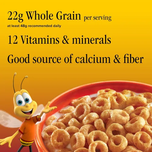 Miniatura 4 de Cereales para desayuno con avena Cheerios Honey Nut, sin gluten, 18.8 onzas