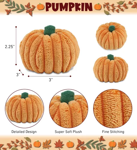Miniatura 3 de DolliBu Peluche pequeño de calabaza, juguete espeluznante de calabaza de peluche para oso de peluche, bonita decoración de Halloween, recuerdo
