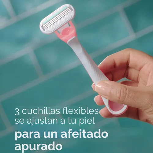 Miniatura 2 de Gillette Venus Maquinillas de afeitar desechables sensibles para mujeres con piel sensible, 6 unidades, ofrece un afeitado cercano con comodidad