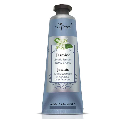 Difeel Crema hidratante de manos de lujo, jazmín, 1.4 onzas (paquete de 12), paquete múltiple de crema de manos, paquete variado de crema de manos