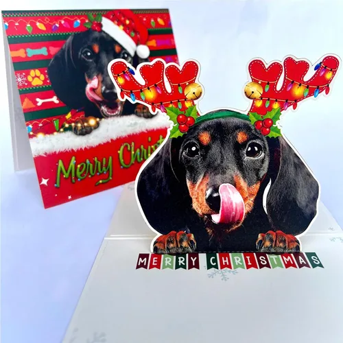 Miniatura 55 de Tarjeta de cumpleaños de perro Beagle 3D emergente – Felicitación de feliz cumpleaños para los amantes de los perros – Tarjeta desplegable