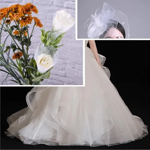 Miniatura 5 de Trenza rígida de crin de caballo de 1 pulgada y 50 yardas para costura de poliéster, vestido de boda, falda de baile, accesorios de corte