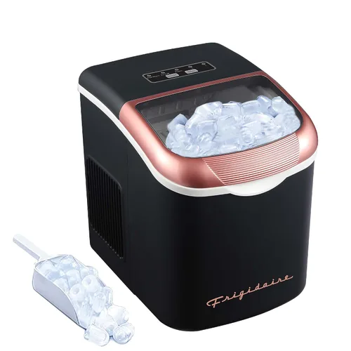 Miniatura 8 de FRIGIDAIRE Máquina de hacer hielo compacta retro, hielo bala, 26 libras por día (MerlotRed)