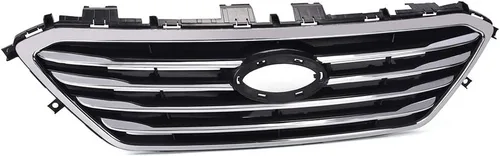 Miniatura 16 de GRAND ORANGE Conjunto de parrilla delantera compatible con Hyundai Sonata 2011 2012 2013 cromo ABS plástico parrilla HY1200154 863503S100