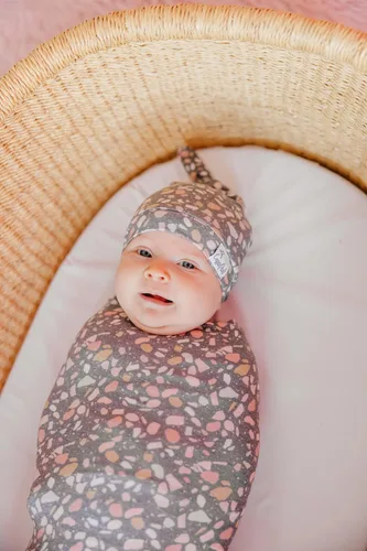 Miniatura 6 de Copper Pearl Baby Beanie Hat Top Knot