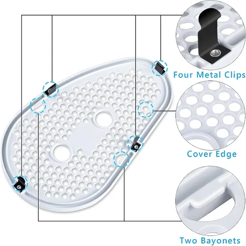Miniatura 3 de El filtro de pelusa de repuesto y la cubierta de la funda, W10828351 trampa de pelusa compatible con lavadora/secadora apilable Whirlpool/Sears/Roper