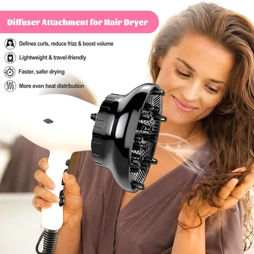 Miniatura 4 de Difusor universal de cabello para secadores de pelo de 1.4 a 3.1 pulgadas, accesorio difusor de secador de pelo, difusor profesional para cabello