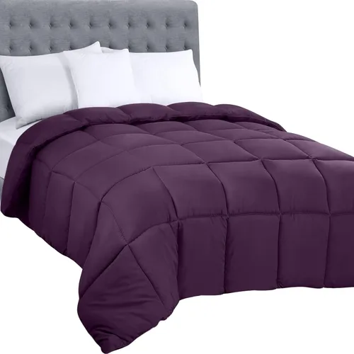 Miniatura 11 de Utopia Bedding Edredones tamaño Queen, relleno de edredón para todas las estaciones, edredón alternativo de plumón cosido en caja con pestañas