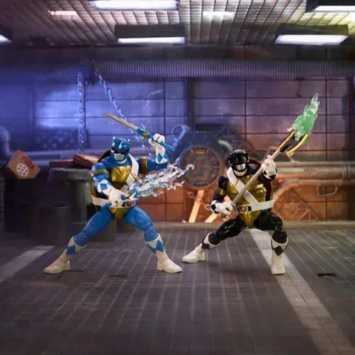 Miniatura 8 de Power Rangers X TMNT - Figuras de soldado de pie y guardabosques rojos