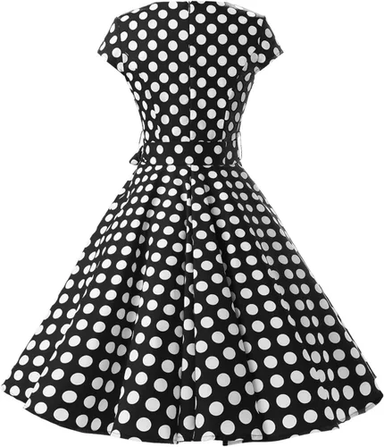 Miniatura 98 de Dressystar - Vestidos clásicos de fiesta con mangas casquillo, estilo Rockabilly y retro de la década de 1950