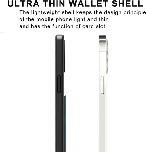 Miniatura 4 de Kowauri Funda para iPhone 15, piel sintética, con ranura para tarjeta de crédito, funda protectora ultra delgada para iPhone 15 (6.1 pulgadas), gris