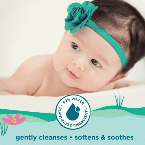 Miniatura 7 de Toallitas de bebé sin fragancia premium, suaves, gruesas y adecuadas para pieles sensibles, 300 unidades, hipoalergénicas, 99% de agua, pH