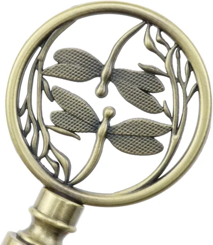 Miniatura 4 de Lámpara de diseño de libélula con perilla de tapa de doble libélula, tratamiento de hueco, diseño de libélula (bronce) - 1 unidad