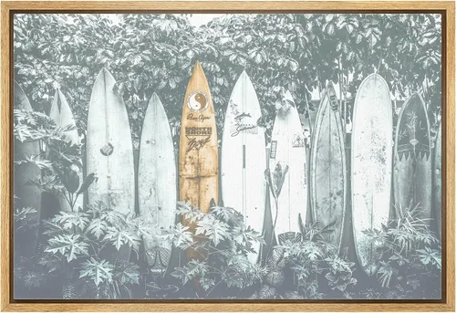 Miniatura 8 de SIGNLEADER Impresión en Lienzo Enmarcado Arte de Pared Prado Cálido de Verano con Flores Silvestres Ilustraciones Florales Vibrantes Arte Moderno