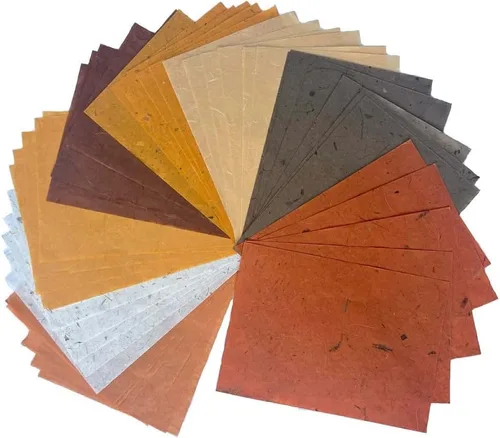 50 hojas A5 de fibra natural de morera, hojas de papel de morera, diseño de papel washi, arte para manualidades, suministros de origami, fabricación