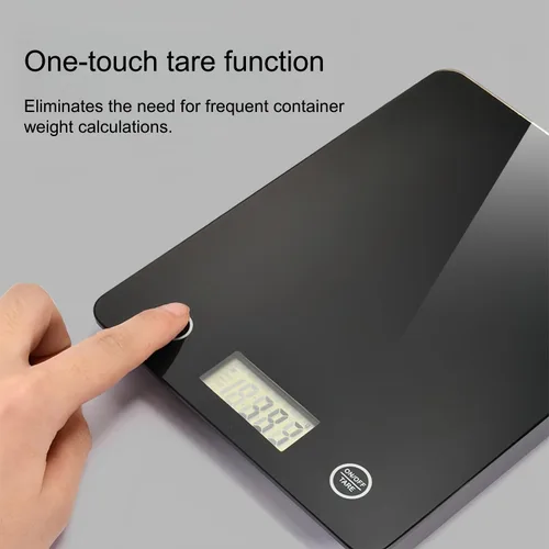 Miniatura 3 de Báscula digital de cocina, báscula de alimentos con vidrio templado, gramos y onzas, alta precisión de 0.03 oz para hornear, cocinar, alimentos