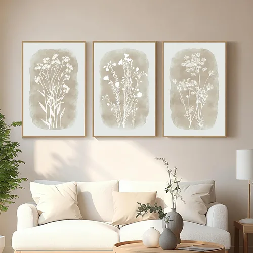 Miniatura 18 de Zessonic Arte de Pared de Boceto de Árbol Vintage Lienzo Botánico de Naturaleza Salvaje Juego de Arte de Árbol de Roble de 3 Piezas, Impresiones