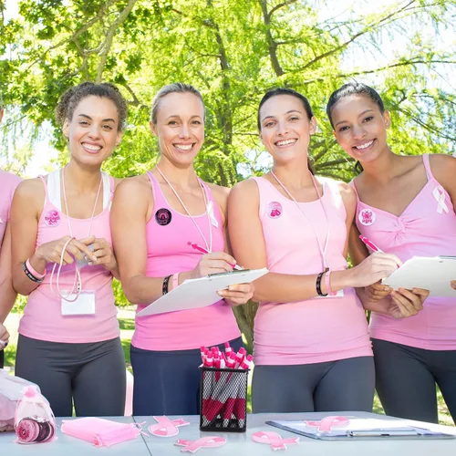 Miniatura 6 de Cholemy El juego de 120 regalos de concientización sobre el cáncer de mama incluye bolígrafos de cinta rosa, insignias de botón, mini bloc de notas