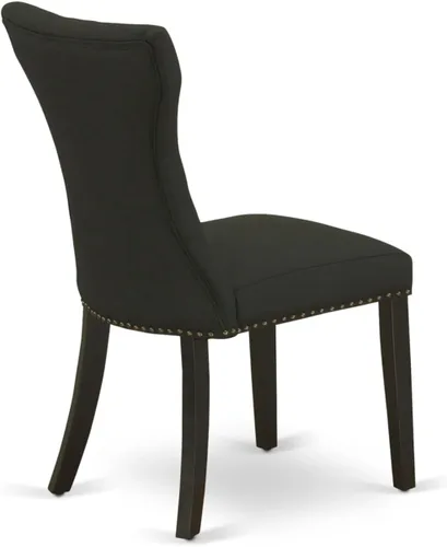 Miniatura 10 de East West Furniture ANGA3-ABK-24 - Juego de comedor de 3 piezas para espacios pequeños que contiene una mesa de cocina redonda con pedestal y 2