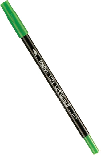 UCHIDA Marvy Rotulador Pluma de Punta Extra Fina Le Plume II de Doble Extremo Suministros de Arte, Verde Claro