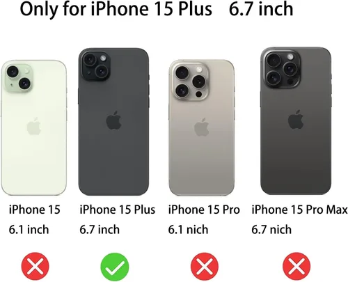 Miniatura 5 de 3 piezas de vidrio templado de privacidad anti-azul para iPhone 15 Plus, protector de pantalla antiespía, película antiespías, dureza 9H