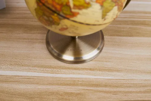 Miniatura 8 de Annova Globo antiguo de 5.5 pulgadas de diámetro – Decoración de escritorio educativa/geográfica/moderna – Arco y base de acero inoxidable
