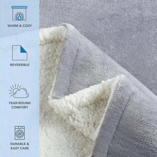 Miniatura 2 de Arkwright - Manta de forro polar, mullida, cálida, reversible, suave, para el hogar, sofá, cama, camping y viajes, 90 x 90 pulgadas, Queen