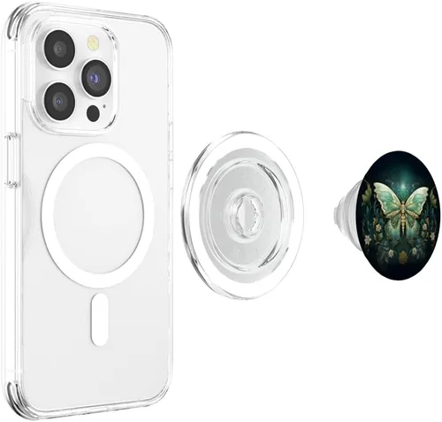 Miniatura 4 de PopSockets MagSafe PopGrip inspirados en luna celestial floral para iPhone