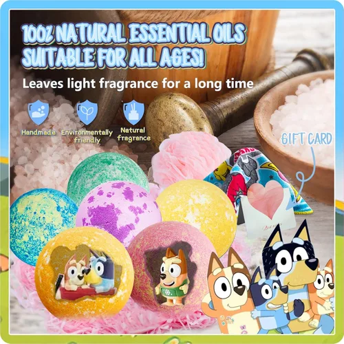 Miniatura 7 de Bombas de baño para niños: bombas de baño XXL con sorpresa en el interior, bombas de baño orgánicas ricas en aceites esenciales naturales, juego